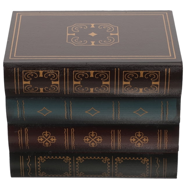 Caja de almacenamiento decorativa para libros falsos, estante Vintage para el hogar y la Oficina, decoración