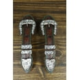 thumbnail image 2 of Set Of 2 Western Faux Tooled Leather Bling Belt Buckle Drawer Cabinet Bar Pulls, 2 of 5