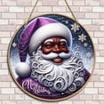 thumbnail image 4 of Clearance Under $5 Christmas Decorations Hanging Sign African American Christmas Wooden Door Sign New Year Winter Xmas Black Santa Decor Christmas Decorations for Home A, 4 of 6