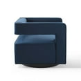 thumbnail image 4 of Modway Booth Modern Performance Velvet Swivel Armchair in Midnight Blue, 4 of 9