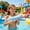 Blue, variant on TOUMENY Automatic Water Gun Rechargeable, LED Lights Electric Water with Long Range for Adults, USB Powered Splash for Summer Pool Beach Outdoor Battles, Pink