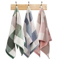 thumbnail image 5 of PiccoCasa 6Pcs 100% Cotton Kitchen Dish Towel 13" x 29" Green  Plaid, 5 of 7