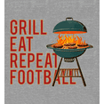 thumbnail image 2 of Grill Eat Repeat Football Youth Heather Gray Jogger Pants-Medium, 2 of 4