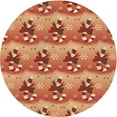 thumbnail image 1 of Ahgly Company Machine Washable Indoor Round Transitional Orange Area Rugs, 6' Round, 1 of 7