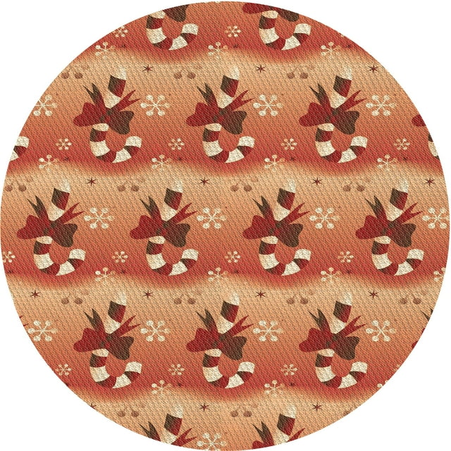 Ahgly Company Tapis d'Intérieur Lavable en Machine Carré Orange Transitionnel, 3 Pieds Carré