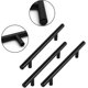 thumbnail image 5 of 8 Pieces Cupboard Handles Drawer Knobs Drawer Pull Cabinet Handle Kitchen Door Handles Stainless Steel Cabinet Handle for Cabinet Kitchen Bedroom, Bla, 5 of 5