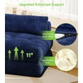 thumbnail image 2 of Domusensus Corduroy Futon Sofa Bed, Foldable Boneless Couch, Free Setup Folding Sofa Bed, Futon Couch for Small Spaces, Sleeper Chair, Blue, 2 of 5