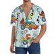 thumbnail image 1 of Fotbe Cartoon Car Racing Camisa Estampada de Manga Corta para Hombre, Casual de Verano, Estilo Playero, Sin Arrugas-4X-Large, 1 of 5