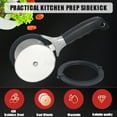 thumbnail image 2 of Salad-Chopper with Protective-Covers Dual-Wheels Salad-Cutter Food-grade Stainless Steel Circle Cutter Quick Kitchen Prep, 2 of 8