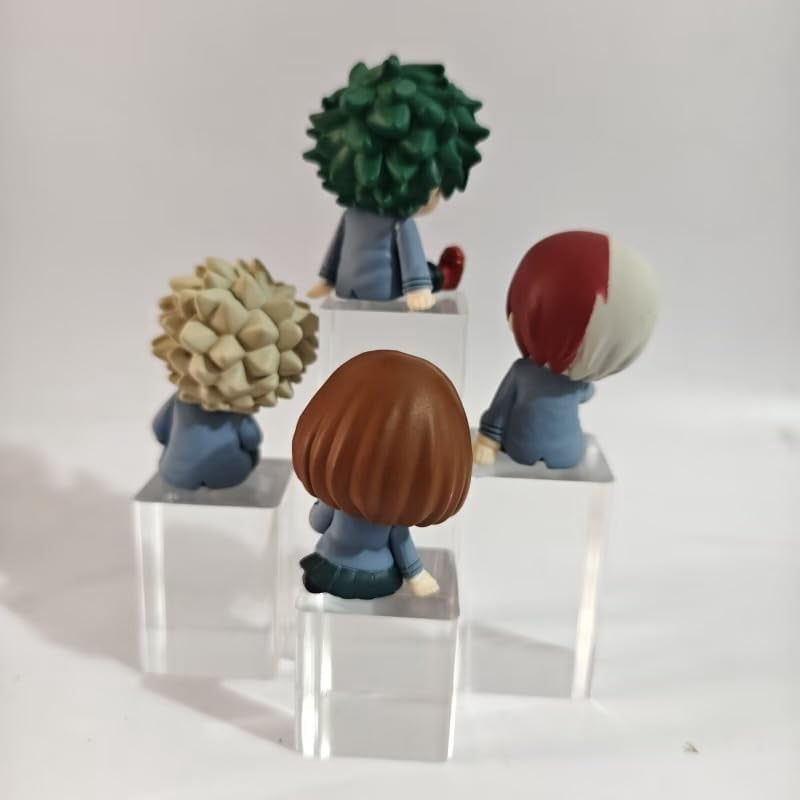 New Deku, Todoroki Shoto, Bakugo Katsuki Figure, Q Version Anime Figures 6cm/2.4inch Handmade Game Character Model Decoration Craft Gift (a)