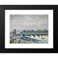 thumbnail image 2 of Alfred Sisley 14x11 Black Modern Framed Museum Art Print Titled - Molesey Weir, Hampton Court (1874), 2 of 5