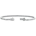 thumbnail image 3 of 10K White Gold 3mm Round Cut Diamond 1 Row Miracle Set 7" Tennis Bracelet 1 CT., 3 of 7