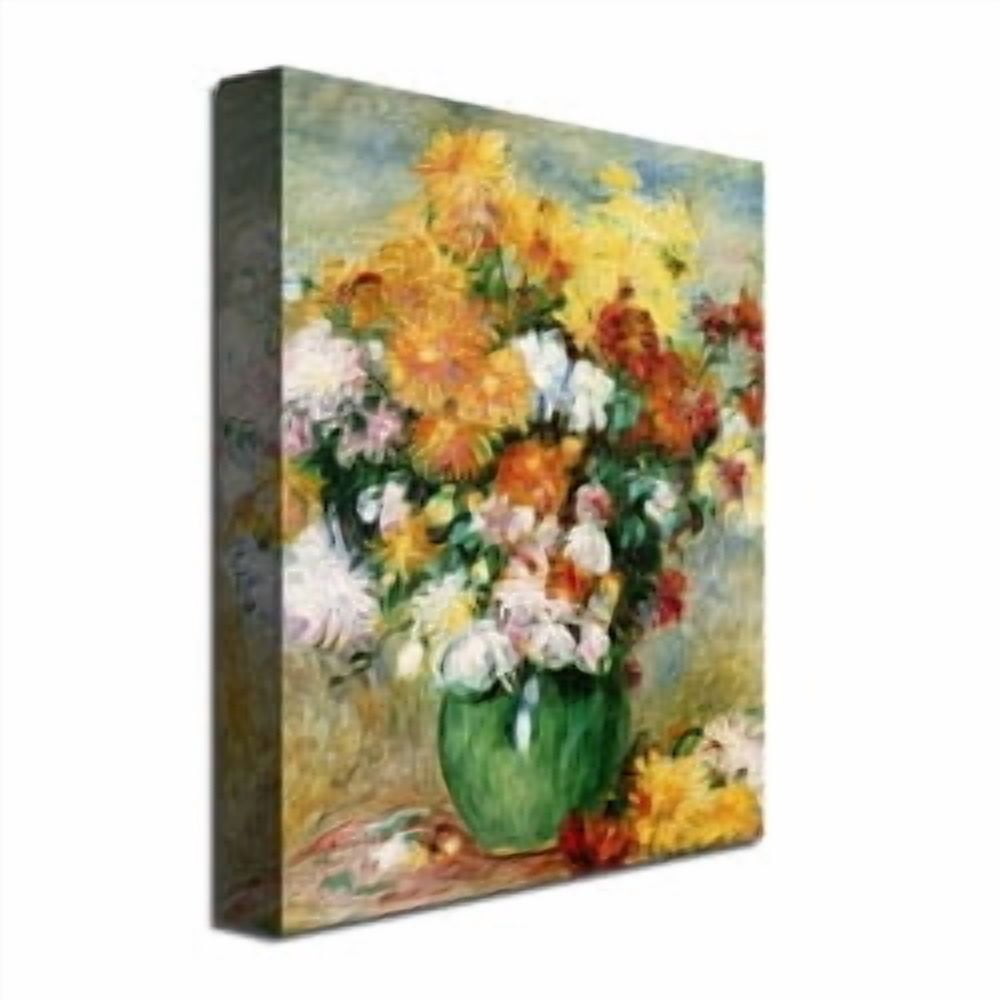 Trademark Fine Art "Bouquet Of Chrysanthumums" Canvas Wall Art by Pierre Renoir