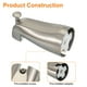 thumbnail image 3 of Uxcell 1Pack Salida de Bañera con Diverter, Grifo de Bañera de Aleación de Zinc con Diverter de Tirar para Tubo de Agua de 1/2 Pulgada para Baño Cocina, Níquel Cepillado, 3 of 6