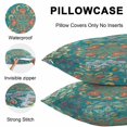 thumbnail image 4 of Green Boho Outdoor Pillow Covers 26x26 Inch Throw Pillow Covers Set of 2 Waterproof Decorative Pillow Cases Shabby Vintage Ethnic Abstract Floral Art Cushion Covers for Patio Furniture Garden Couch, 4 of 8