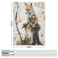 thumbnail image 4 of Orinice Cute Wolf Blanket - Soft, LightweightFuzzy and Fluffy Throw Blankets, for Couch, Bed, Travel, Outdoor - Cozy Home Decor, Watercolor Art for Adults Kids Women Boys Girls  60x80in, 4 of 6