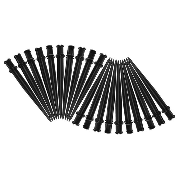NICEXMAS 20Pcs Solar Light Stakes Black Plastic Ground Spikes for Outdoor Garden Pathway Decoration