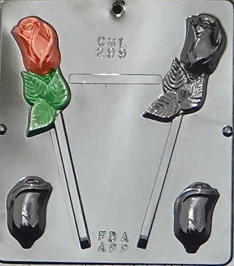 Double Rose Lollipop Chocolate Candy Mold  3311 NEW 