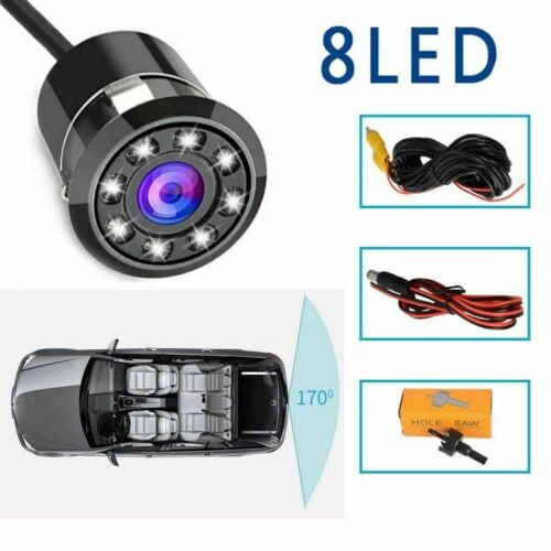 170° CMOS Car Rear View Backup Camera Reverse 8 LED Night Vision Waterproof