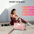 thumbnail image 4 of Travel Duffle Bag for Women Men - Foldable Weekend Bag with Wet Pocket, Gym Bag for Sport, Airplane Travel Essentials for Flying(Pink), 4 of 7