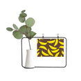 thumbnail image 1 of Yellow Banana Fruit Illustration Pattern Metal Picture Frame Cerac Vase Decor, 1 of 3