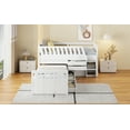 thumbnail image 4 of L-shaped Space-Saving Twin Loft and Twin Platform Bed with 7 Drawers and Full Guardrails(WHITE), 4 of 9