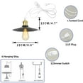 thumbnail image 3 of KAYYELAMP 15 Feet Dimmable Switch Plug in Gold E26 Base Black Metal Shade Retro Design Hanging Lamp for Kitchen Bar Bedsides(No Bulb), 3 of 6