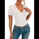 thumbnail image 1 of Tops Cortos de Encaje de Corta con Cuello en V para Mujer, Camiseta de Transparente de Corte Entallado, Atuendo de Verano Y2K XXL, 1 of 6