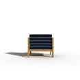 thumbnail image 2 of Pemberly Row Modern Teak Outdoor Club Chair with Navy Fabric Cushion, 2 of 7