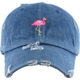 thumbnail image 2 of Flamingo Vintage Distressed Dad Hat Cotton Adjustable Baseball Cap, 2 of 3