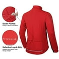 thumbnail image 3 of Przewalski Cycling Bike Jackets for Men Winter Thermal Running Jacket Windproof Breathable Reflective Softshell Windbreaker (X, 3 of 5