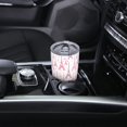thumbnail image 4 of 20oz Tumbler With Lid And Straw, Pink Eiffel Tower Vacuum Insulated Iced Coffee Mug Reusable Travel Cup Stainless Steel Water Bottle, 4 of 6