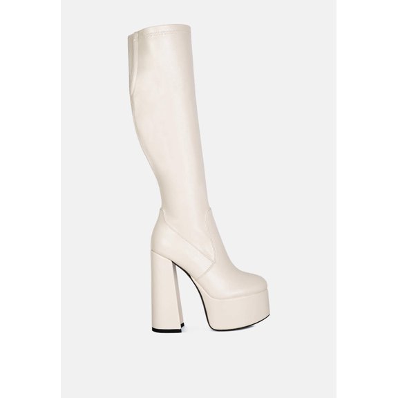 Coraline High Block Heeled Calf Boots
