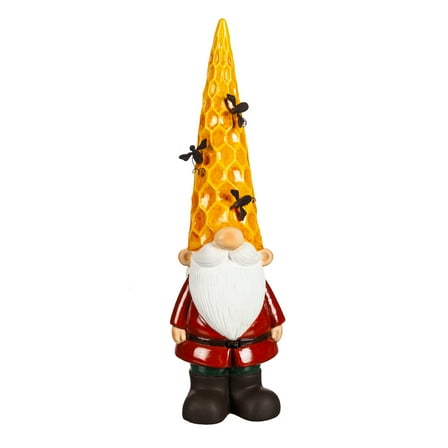 Evergreen 13"H Terracotta Honeycomb Gnome, 13.2'' x 0.9'' x 0.9'' inches