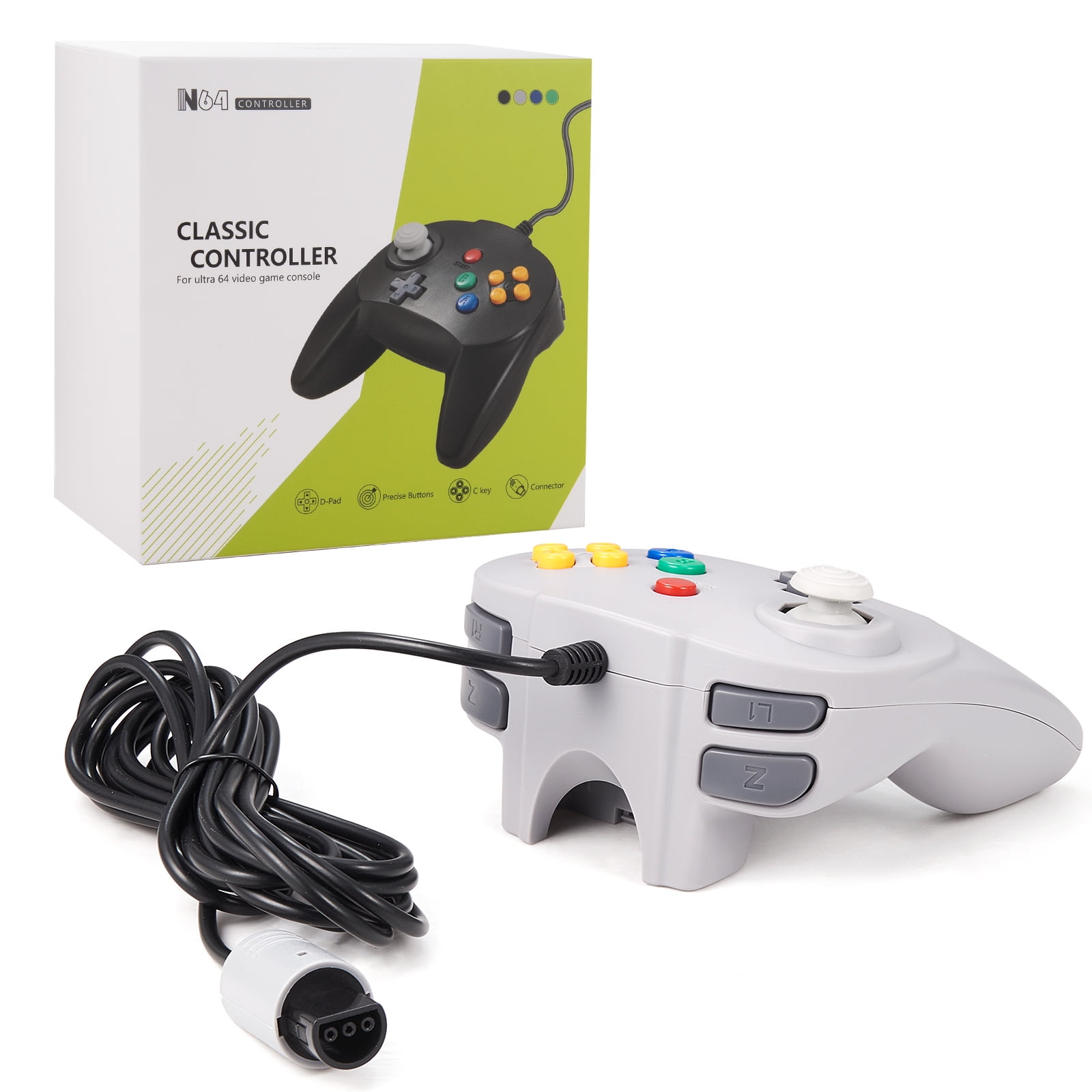 LUXMO N64 Controller, Classic Retro Wired Mini N64 Controller Gamepad Joystick for Nintendo 64 Console System - Walmart.com