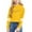 Yellow, variant on Girls Sweatshirt Top Print Cropped Hoodie Short Boxy Fit Pullover Teen Solid Color Letter Graphic Top For 3-14 Years(Pink,3-4Years)