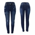 thumbnail image 6 of Gubotare Stretch Jeans Women's Ultra Fit Mid-Rise Soft Denim Juniors Jeans (Dark Blue,Size L), 6 of 9