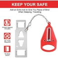 thumbnail image 4 of 2 Pack Portable Travel Security Door Lock for Hotel Rooms (Red), 4 of 6