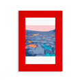 thumbnail image 1 of White Blue Ice Floe Create Picture Display Art Red Photo Frame, 1 of 4