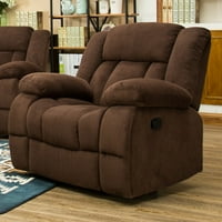 Oversized Recliners Product Image Traditional Brown Fabric Glider Recliner Chair