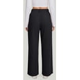 thumbnail image 4 of Slacks for Women Dress Pants Stretchy Work Pants Wide Leg High Waisted Business Casual Trousers with Pockets Waffle, 4 of 7