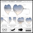 thumbnail image 5 of Womens Cute Bubbly Heart Shape Metal Rim Retro Lolita Sunglasses / Silver White - Blue Beige, 5 of 7