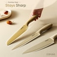 thumbnail image 5 of Carote 12 Pcs Kitchen Knife Set, Stainless Steel Knife Set with Nonstick Creamic Coating, Taupe, 5 of 6