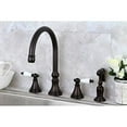 thumbnail image 3 of Kingston Brass Governor 8" Deck Mount Kitchen Faucet with Brass Sprayer, 3 of 4