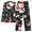 2-Black, variant on Christmas Ladies Pajamas Sets with Long Pants 2 Piece Xmas Cute Tree Reindeer Snowflake Print Nightwear Outfits with Pocket Button down Collared Long Sleeve Shirt Pants Pjs Soft Sleepwear