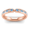thumbnail image 2 of Diamond-Capitals 0.30 Ct Stunning Round Cut Natural Diamond Blue Topaz Gemstone Wedding Eternity Band for Women Solid 14K Rose Gold Size 3, 2 of 8