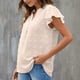 thumbnail image 1 of Blusa con cuello en V Nikou para mujer con mangas con volantes, 1 of 6