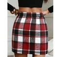 thumbnail image 4 of Antinious Winter Skirts for Women,Skirts for Women Trendy,Plaid Skirts for Women Casual Warm Corduroy Skirt,Red,XXL, 4 of 5