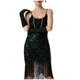 thumbnail image 3 of Women 1920s Flapper Dress Vintage Lace Embroidered Luxury Sequin Fringed Elegant Evening Party Cocktail Dresses, 3 of 5