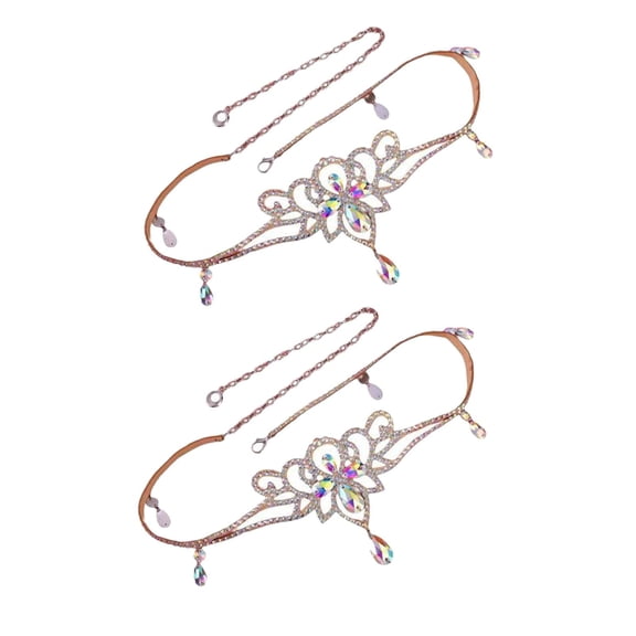 Yunhgft 2x Lady Women Waist Chain Belly Dance Belt Indian Dancing Costume